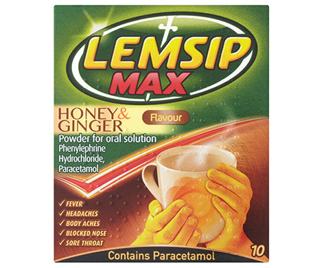 Lemsip Max Honey & Ginger Flavour Powder for Oral Solution