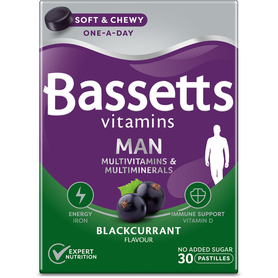 Bassetts Vitamins Man Multivitamins & Multiminerals Blackcurrant