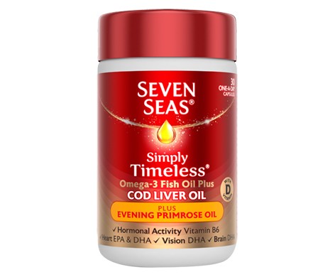 Seven Seas Omega-3 Fish Oil plus Cod Liver Oil plus Evening Primrose Oil Capsules