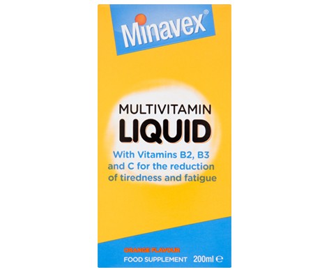 Minavex Multivitamin Liquid – Orange Flavour