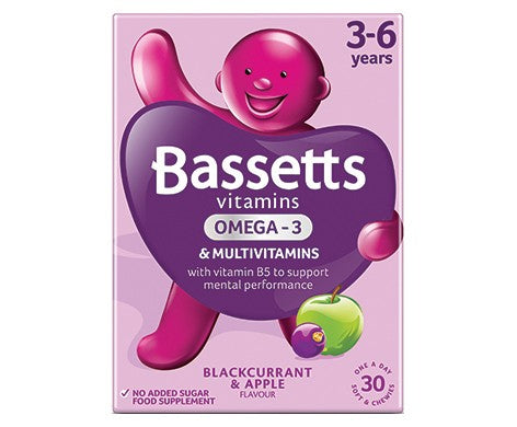 Bassetts Vitamins 3-6 Years Multivitamins & Omega-3 Blackcurrant & Apple