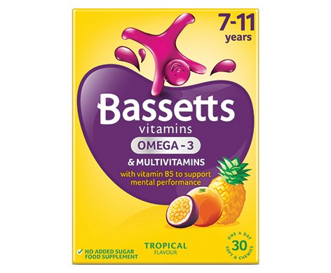 Bassetts Vitamins 7-11 Years Multivitamins & Omega-3 Tropical