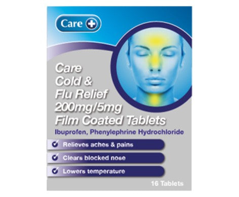 Care Cold & Flu Relief 200mg/5mg Film Coated Tablets