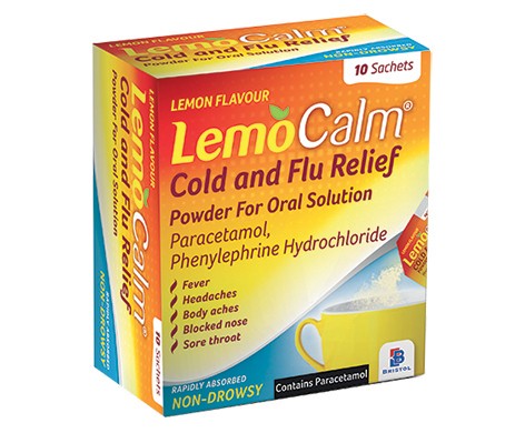 LemoCalm Cold and Flu Relief Powder for Oral Solution
