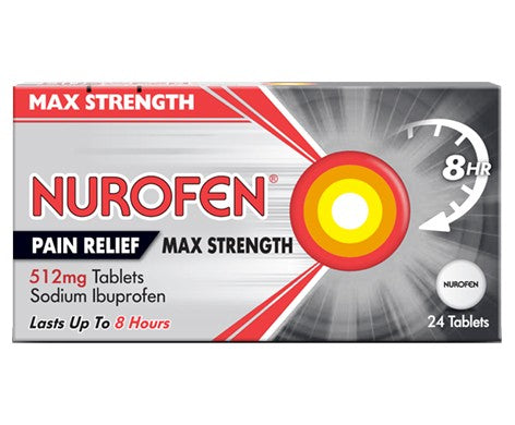 Nurofen Max Strength Pain Relief 512mg Tablets