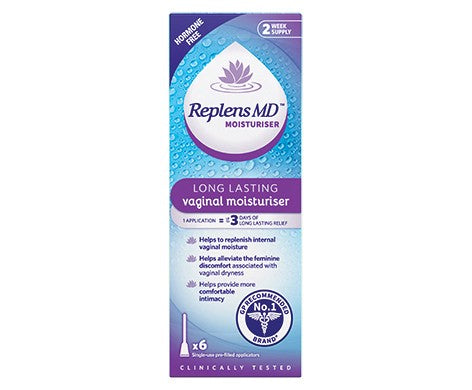 Replens Long Lasting Vaginal Moisturiser x 6 Pre-filled Applicators