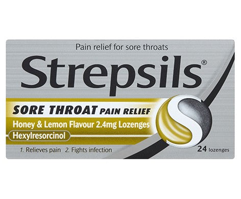 Strepsils Sore Throat Pain Relief Honey & Lemon Lozenges