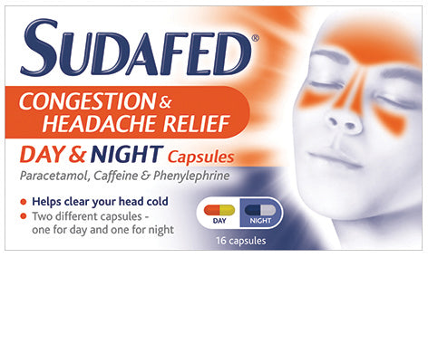 Sudafed Congestion & Headache Relief Day & Night Capsules