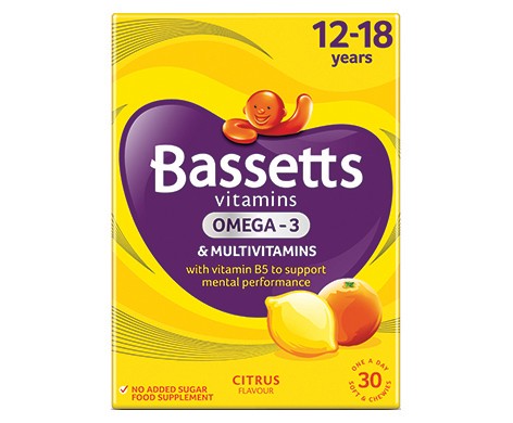 Bassetts Vitamins 12-18 Years Multivitamins & Omega-3 Citrus