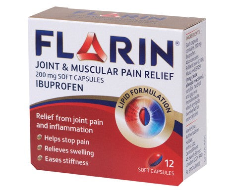 Flarin Joint & Muscular Pain Relief 200 mg Soft Capsules
